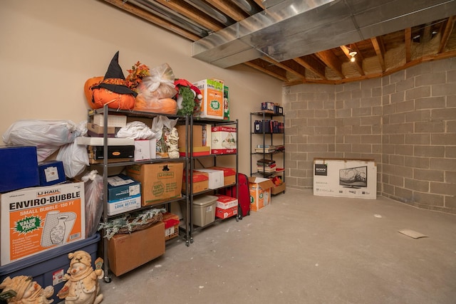 view of storage area