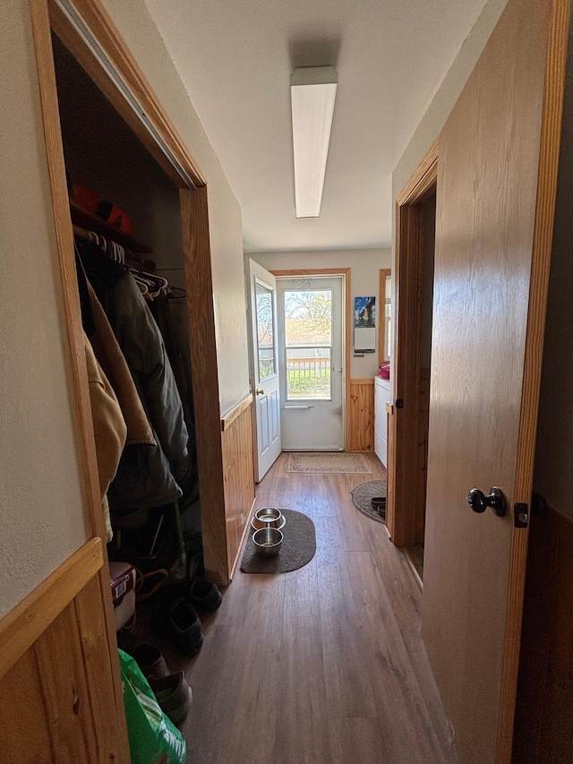 interior space with light wood-type flooring