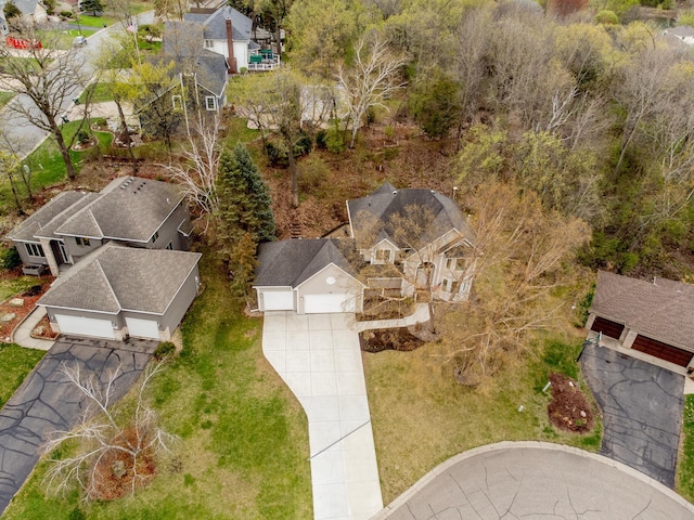 aerial view featuring a residential view
