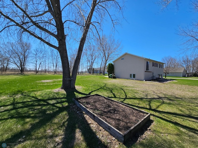 view of yard featuring a garden