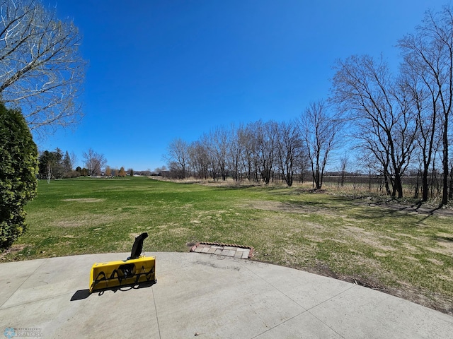 view of yard with a patio area