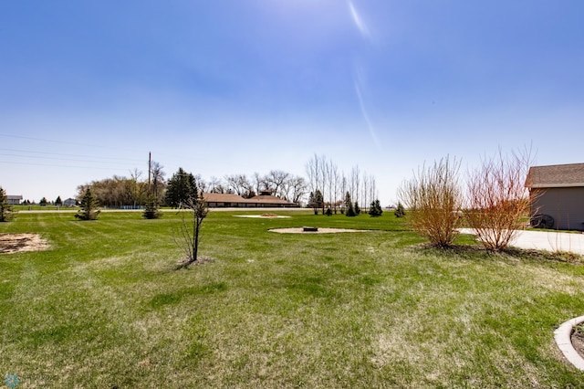 view of grassy yard