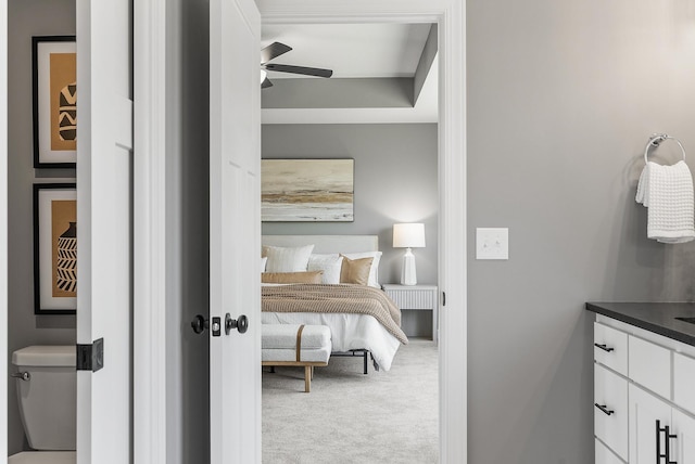 view of carpeted bedroom