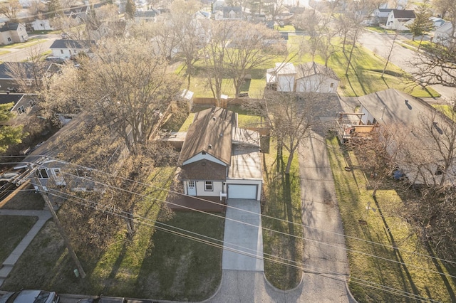 drone / aerial view with a residential view