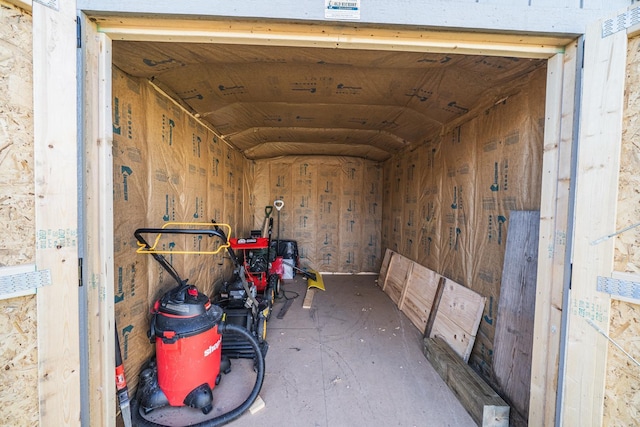 view of storage area