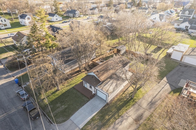 bird's eye view featuring a residential view