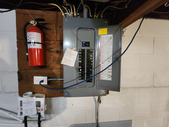 utility room with electric panel