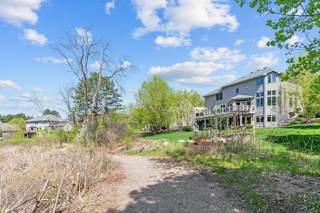 rear view of property with a deck