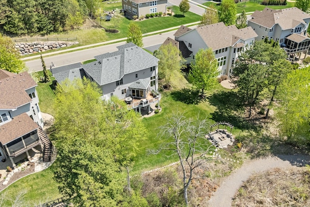 aerial perspective of suburban area