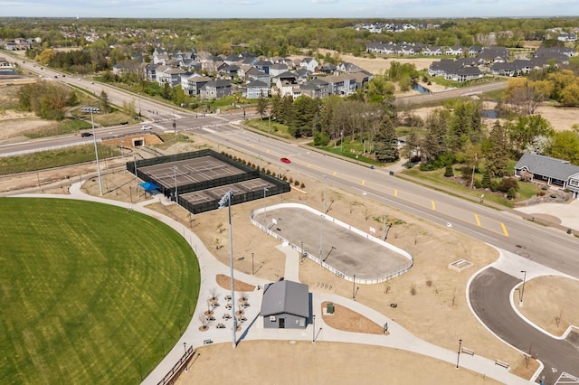 aerial perspective of suburban area