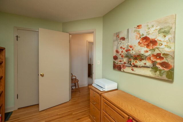 interior space with light wood-style flooring