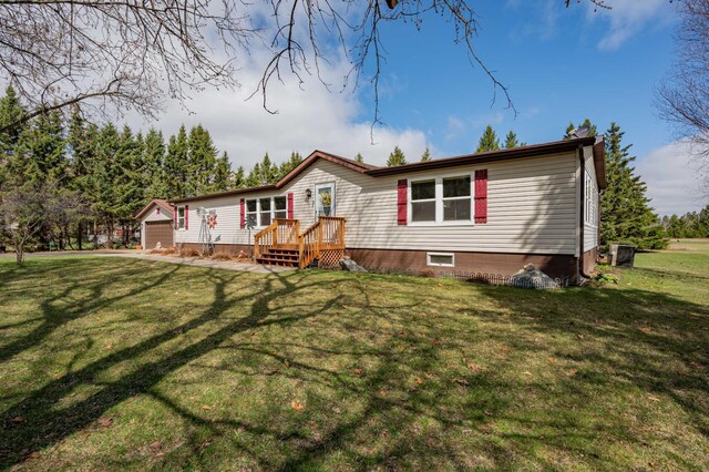 2765 Fraser St, La Prairie, MN 55744 - rear view of house with a yard and cooling unit