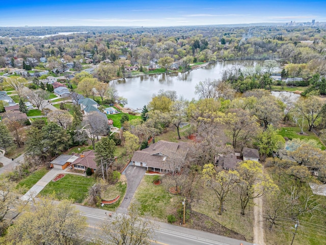 636 County Road B E, Maplewood, MN 55117 - aerial view of property's location featuring a large body of water