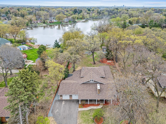 636 County Road B E, Maplewood, MN 55117 - view from above of property with a nearby body of water