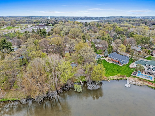 636 County Road B E, Maplewood, MN 55117 - drone / aerial view of a nearby body of water
