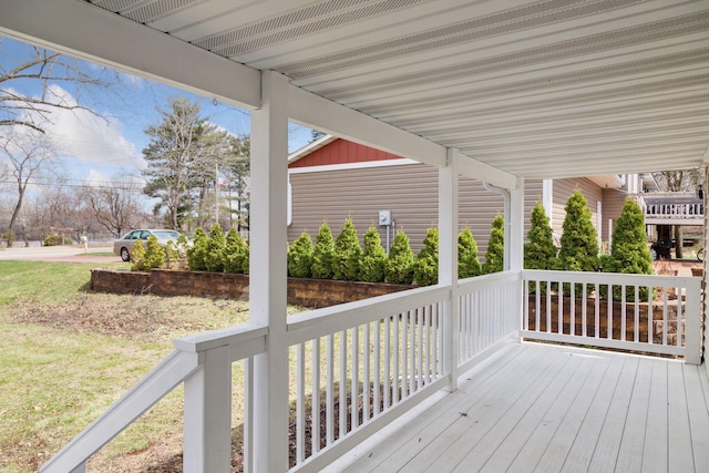 view of wooden deck