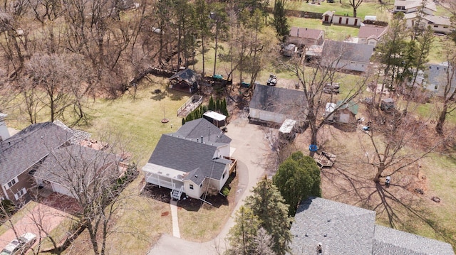 drone / aerial view featuring a residential view