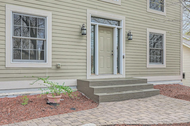 view of exterior entry