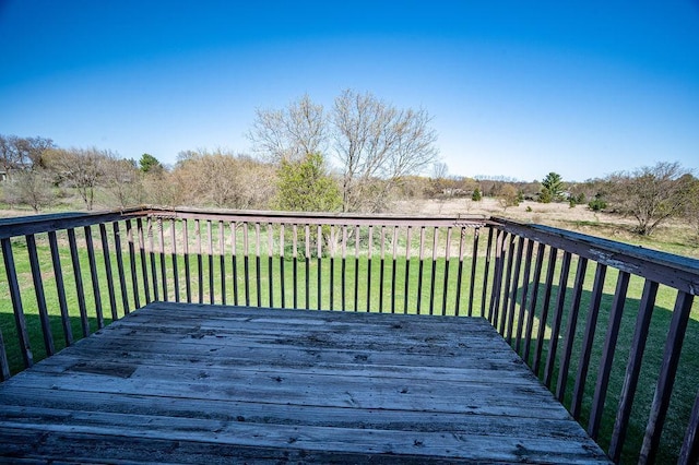 deck with a yard