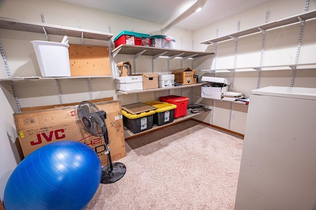 view of storage room