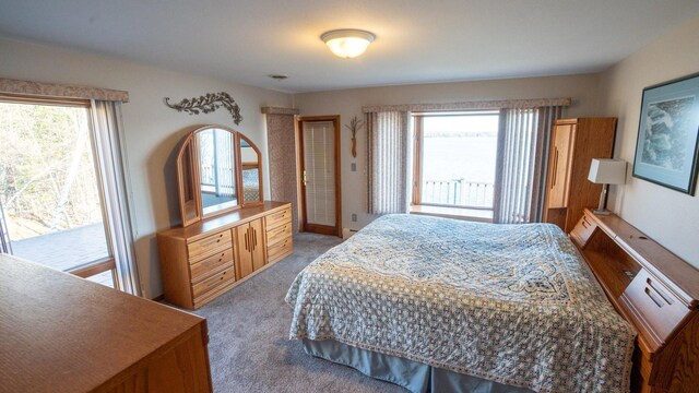 35873 Drumbeater Rd, Cohasset, MN 55721 - bedroom featuring access to outside and carpet floors