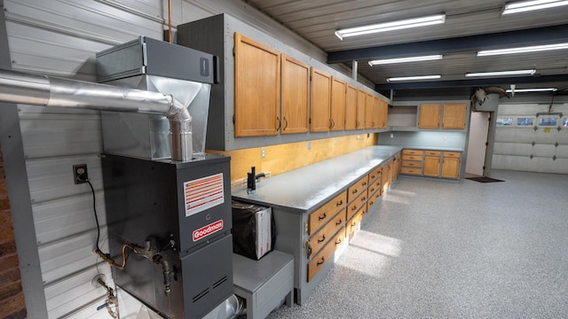 35873 Drumbeater Rd, Cohasset, MN 55721 - kitchen featuring light countertops and heating unit