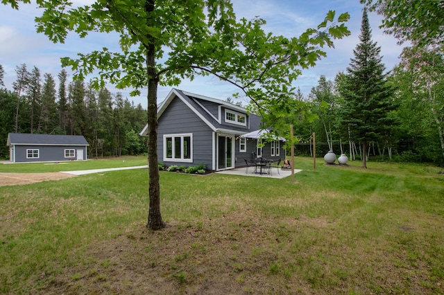 29133 Neighborly Dr, Laporte, MN 56461 - back of property featuring a patio area and a yard
