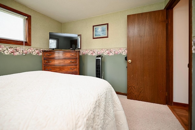 bedroom with carpet