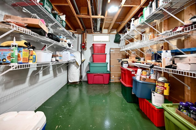 view of storage area