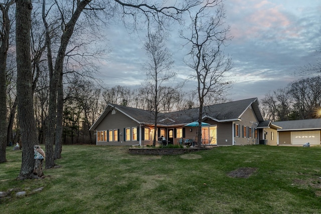 5301 Pine Beach Rd, Brainerd, MN 56401 - view of front of property with a front lawn and central AC