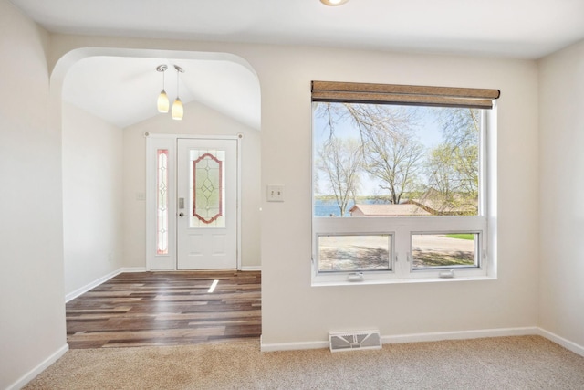 19797 612th Ave, Litchfield, MN 55355 - carpeted entryway with arched walkways and baseboards