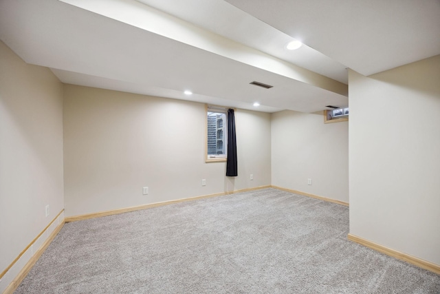 19797 612th Ave, Litchfield, MN 55355 - finished below grade area with carpet flooring, recessed lighting, and baseboards