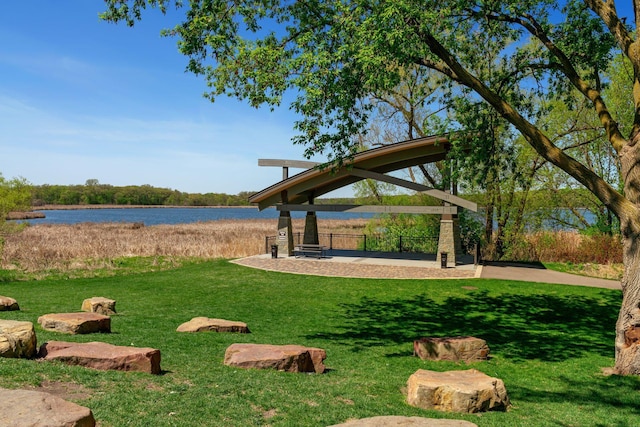 809 Saint Moritz, Victoria, MN 55386 - surrounding community featuring a gazebo, a yard, and a water view