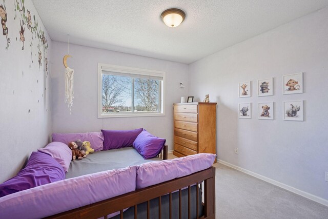 2797 Ocarina Dr, Sauk Rapids, MN 56379 - bedroom featuring baseboards, carpet flooring, and a textured ceiling