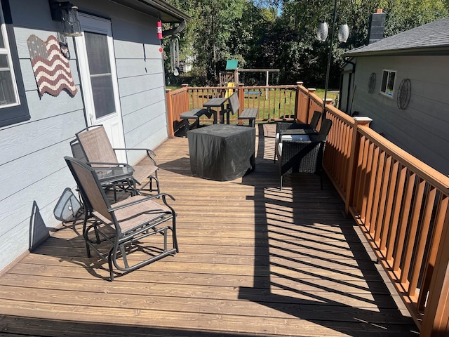 822 Holcombe Ave N, Litchfield, MN 55355 - view of wooden terrace