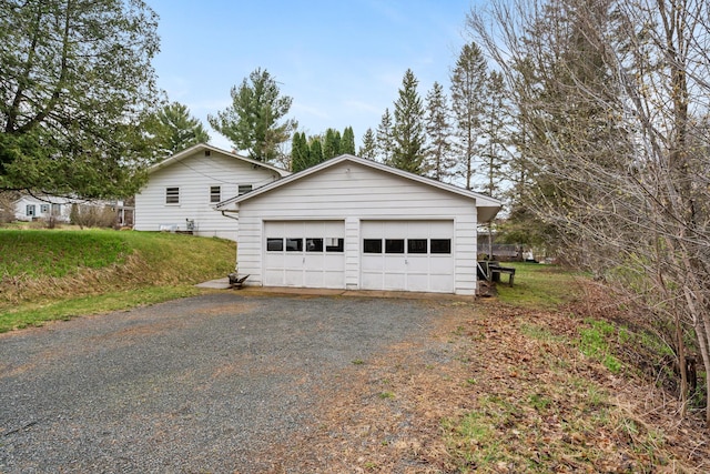 exterior space featuring driveway