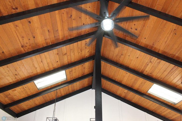 details featuring wooden ceiling and beam ceiling