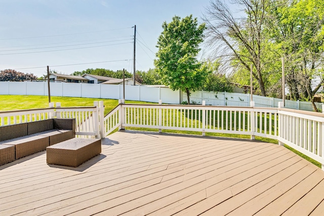 18095 Exeter Pl, Farmington, MN 55024 - wooden deck with an outdoor living space