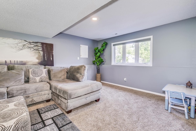 18095 Exeter Pl, Farmington, MN 55024 - carpeted living area with baseboards and recessed lighting