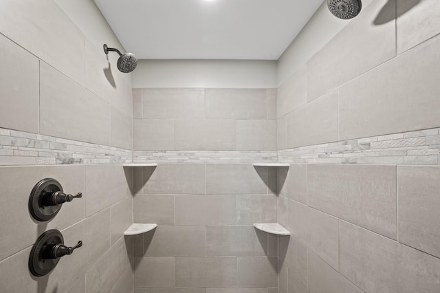 room details featuring a tile shower