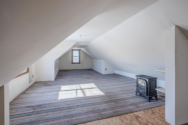 304 3rd Ave, Virginia, MN 55792 - bonus room featuring vaulted ceiling and a wood stove