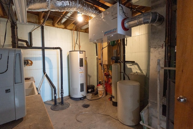 utilities featuring electric water heater