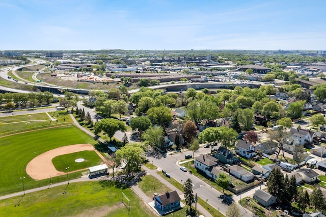 aerial perspective of suburban area