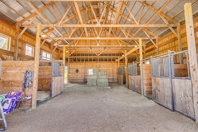 view of horse barn