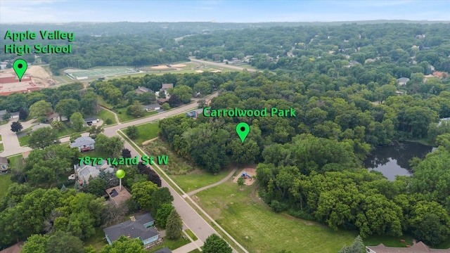 7872 142nd St W, Apple Valley, MN 55124 - aerial overview of property's location featuring a large body of water