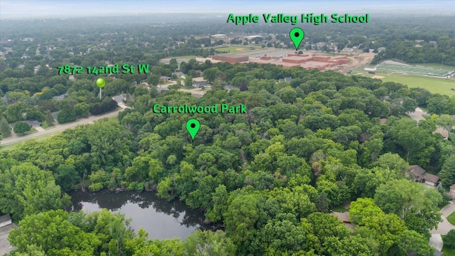 7872 142nd St W, Apple Valley, MN 55124 - drone / aerial view of a large body of water and a forest
