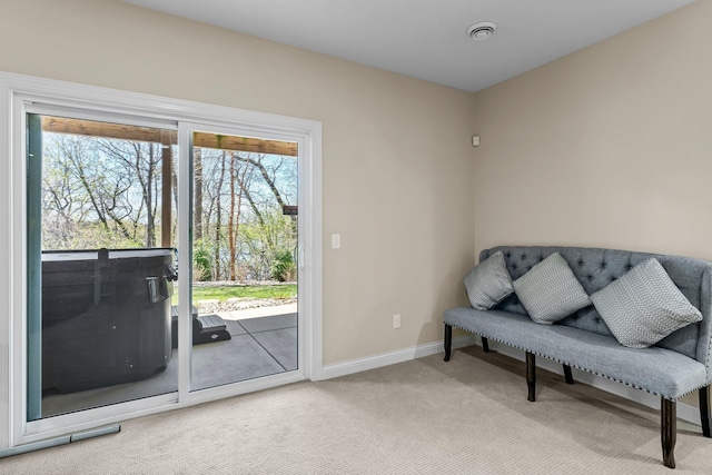 5435 Yellowstone Trl, Minnetrista, MN 55331 - sitting room with carpet floors, plenty of natural light, and baseboards