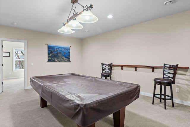 5435 Yellowstone Trl, Minnetrista, MN 55331 - game room featuring light colored carpet, baseboards, and billiards