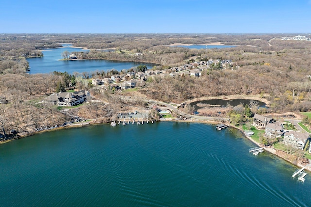 5435 Yellowstone Trl, Minnetrista, MN 55331 - aerial overview of property's location featuring a nearby body of water and a forest