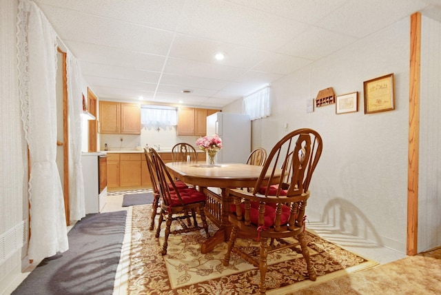517 2nd St, Waconia, MN 55387 - dining room with carpet floors and a paneled ceiling